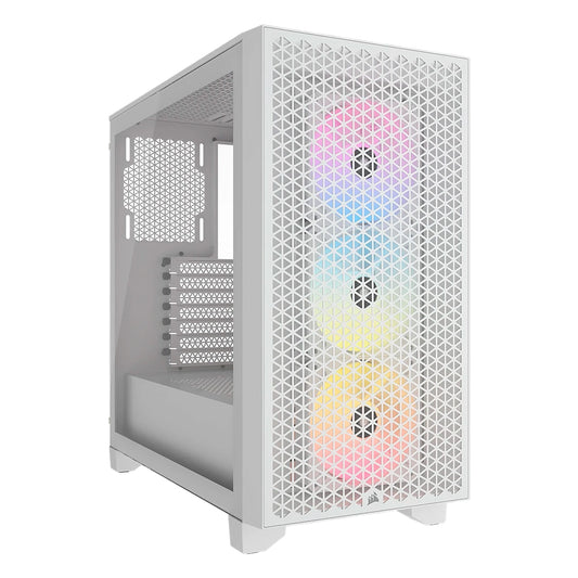 CASE CORSAIR ATX 3000D RGB AIRFLOW TEMPERED GLAS MID-TOWER CASE N-PS 3VEN BLANCO