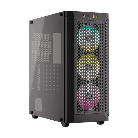 CORSAIR ATX 480T RGB AIRFLOW TEMPERED GLAS 1TYPE-A 2USB3.2 3VENT.-RGB BLACK