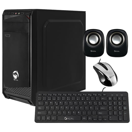 CASE GAZAL COMBO 707 TECL. PARL. MOUSE. CON FUENTE DE PODER 850W BLACK