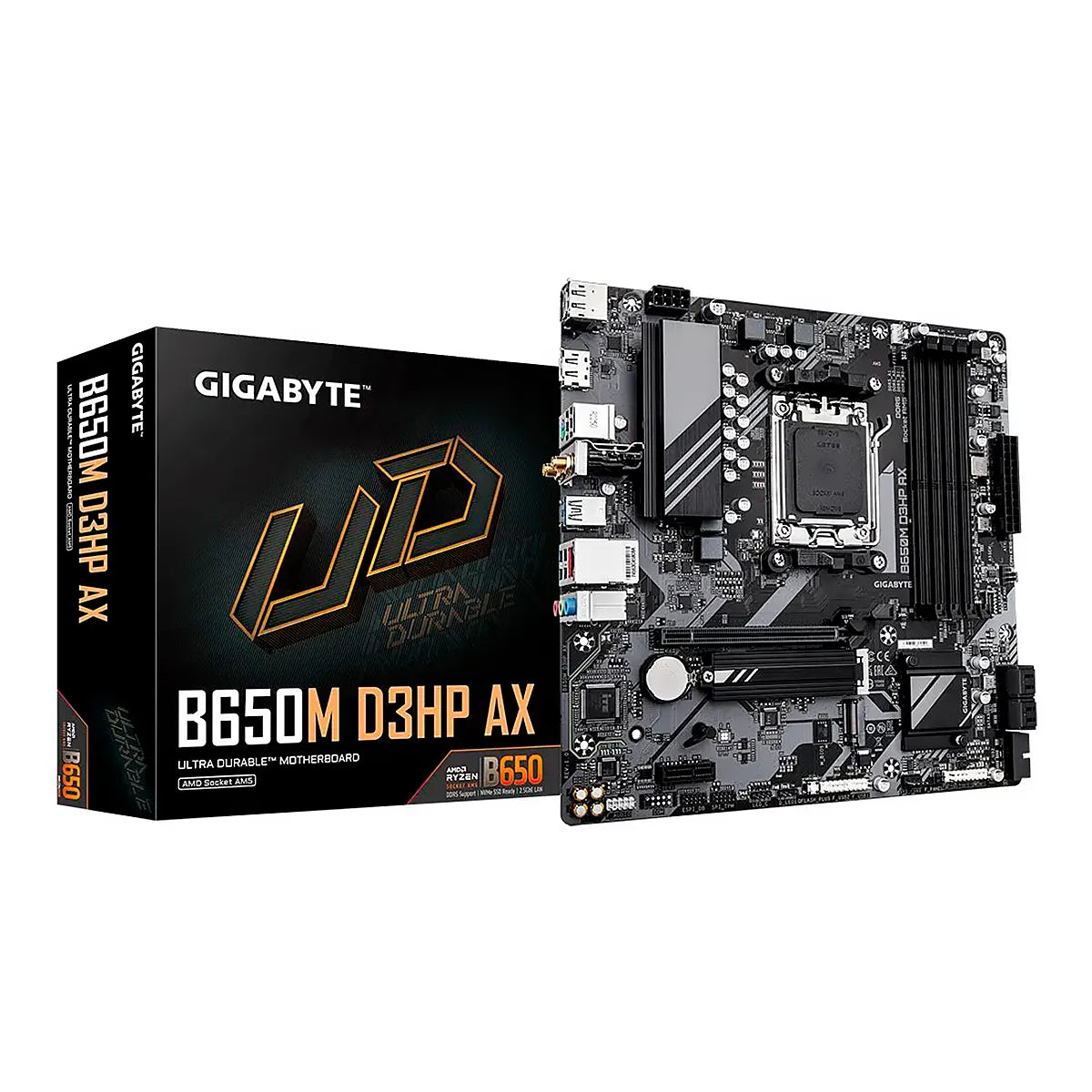 MBO GIGABYTE B650M D3HP AMD AM5 RYZEN 7000 4DDR5 HDMI 2DP PCIE4.0 2M.2 4USB-TYPE-C MATX