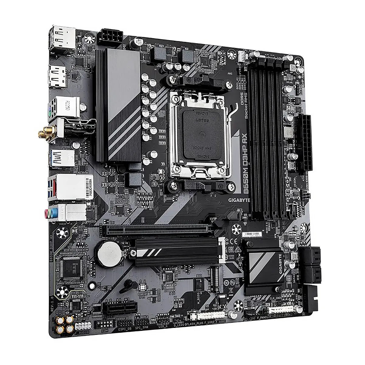 MBO GIGABYTE B650M D3HP AMD AM5 RYZEN 7000 4DDR5 HDMI 2DP PCIE4.0 2M.2 4USB-TYPE-C MATX